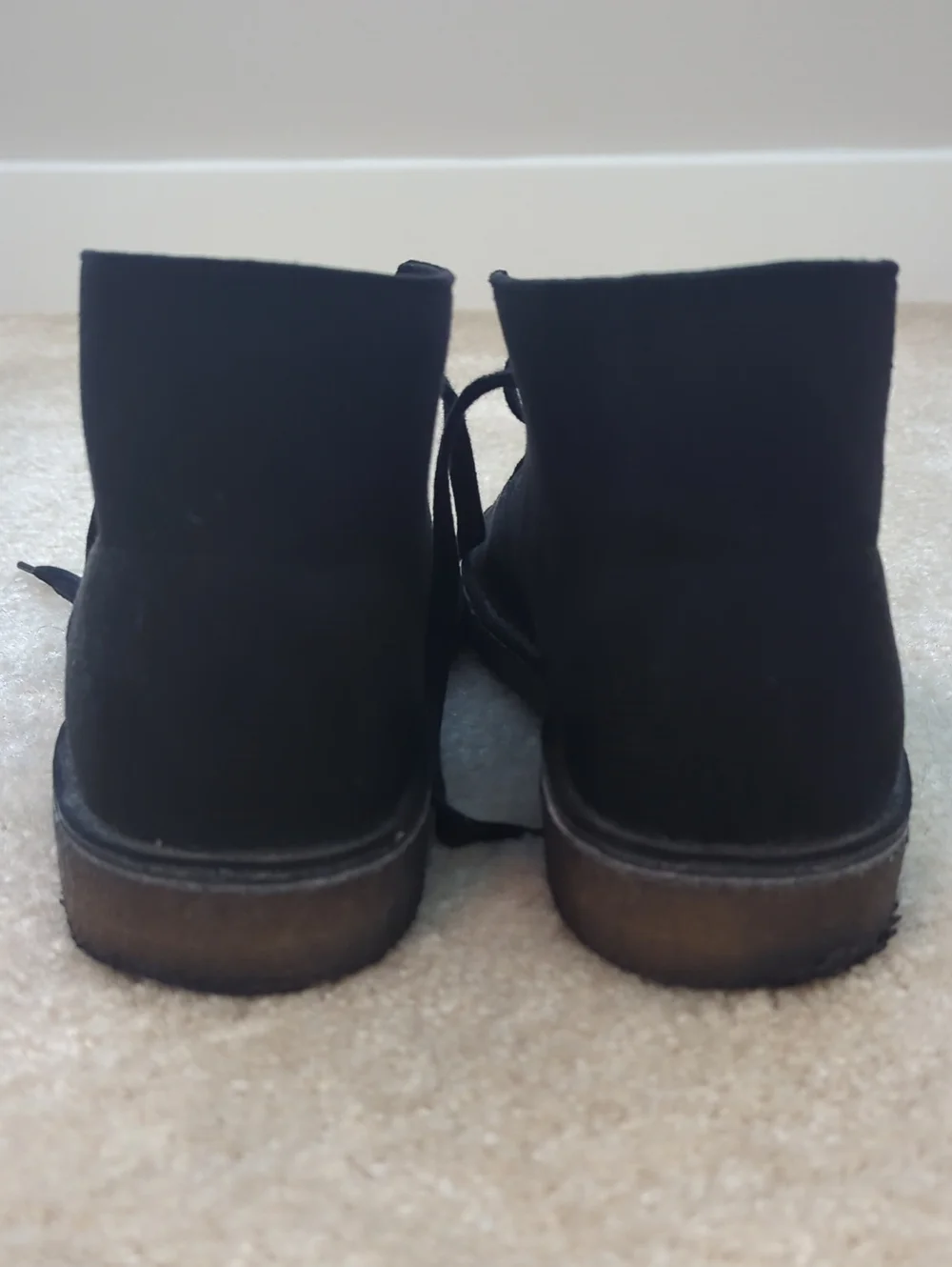 Clark Desert Black Faux Suede Chukka Boots - Men